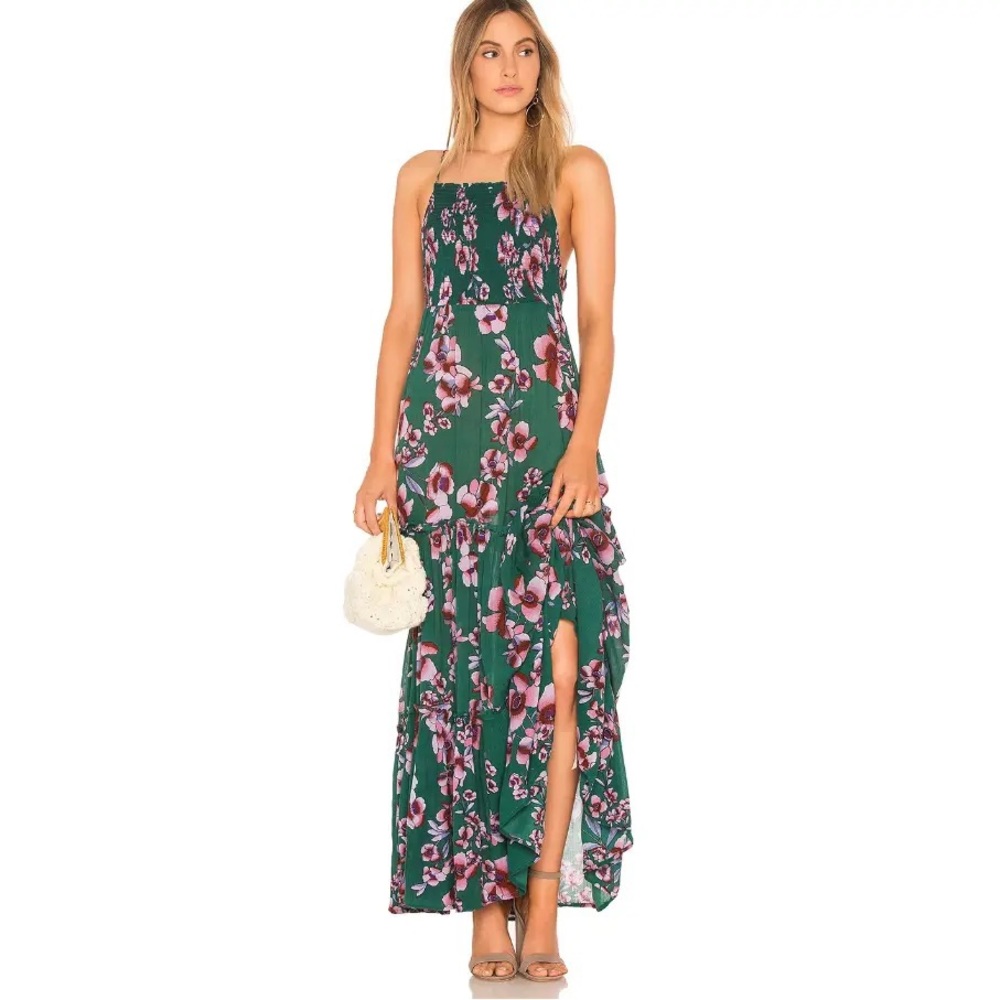 Free People Garden Party Maxi Dress in Turquoise